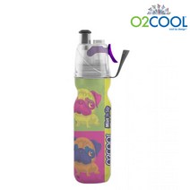 O2COOL 오투쿨 미스팅 물병 590ml 미스팅효과 오투쿨물병 스포츠 낚시 등산 야외용 자전거물통, 퍼피