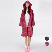 스마트보이 EVA-03 고급 도트패션 여성레인코트 패션우의 땡땡이 레인자켓