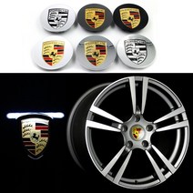 오토데코 포르쉐(PORSCHE) 엠블럼 휠캡 휠악세서리 클립형엠블렘 튜닝 차량용 엠블럼, 1 set, 포르쉐 휠캡-유광실버(65MM: 마칸용)
