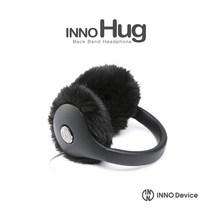 이노디바이스 이노허그 INNOHUG 다이나믹 스테레오 패션 유선 백밴드 헤드셋/헤드폰, 블랙, INH-HUG