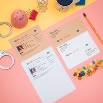 후아미 포털사이트st 마음 제작편지지 15 * 21cm 점선 편지지/세트, 혼합 - 편지지 10매