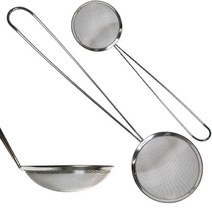 올케이 스텐망 거품국자, (대):22.5cm×9cm, 1개