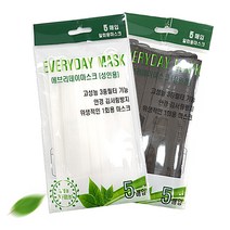 바미샵 에브리데이 일회용 미세먼지 마스크 5매 블랙, 1봉, 5매입