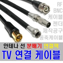 케이블마트 TV 안테나선 유선케이블 RF 동축 연결선 분배기 선택기 BNC 변환젠더, D106 RF 유럽식(PAL 암) 변환젠더