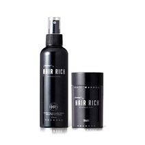 박명수헤어리치 흑채+미스트 세트, 검정색파우더 20g + 미스트 20ml, 1세트, 흑색