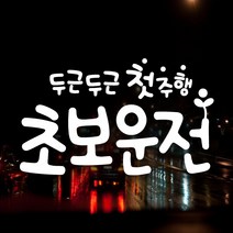 제제데코 초보운전 안전운전 차량 스티커 05, 146_문구첫주행초보운전_반사