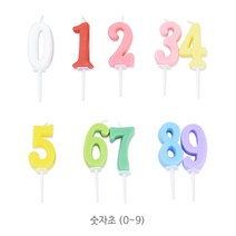 숫자초(0~9) 숫자모양초_케이크초_생일축하초_10개-1팩, 10개, 숫자초 (8)
