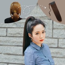 투애니위그 포니테일 묶음머리 7종 묶기만 해도 예쁨 완성, 7. 매직 스트레이트 레드브라운, 1개