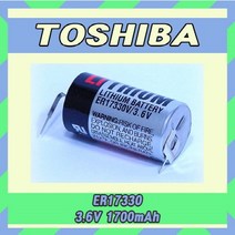 도시바(TOSHIBA) ER17330(3.6V 1700mAh) 리튬전지 열량계 검침기 측정기 계측기, 1개, 1개