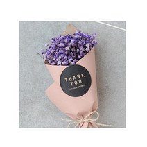 플라라 드라이플라워 색안개 꽃다발 선물 선물용 인테리어소품, 28. 라벤더 안개꽃 꽃다발 핑크 크라프트지