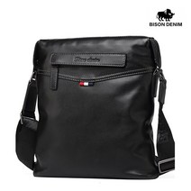 BISON DENIM 바이슨데님 남자 남성 수제 가죽 아이패드 서류가방 크로스백 메신저백 N2490-1B
