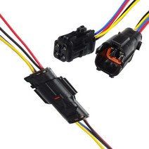 방수잭 1P 2P 3P 4P 방수커넥터 방수단자 방수배선 자동차 전용 국내제품, 방수4P-(암수세트), 1세트