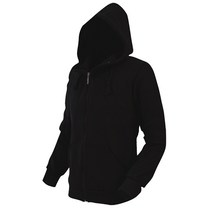 무지 기모 하이넥 후드 집업_245_검정