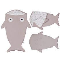 핀란디나베이비 상어 겉싸개 낮잠이불 보낭/슬리핑백, 4. Gray(그레이)