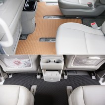 이중매트 올뉴카니발 그랜드카니발 하이리무진 전용 벌집 카매트, 그랜드스타렉스 11인승(브라운)