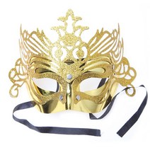 여우가면 무도회가면 오페라 연극 역할 소품 골드, 단품