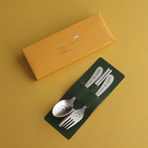 인스푼 원명 로고 기념문구 인쇄 어린이수저세트 어린이집 생일선물 답례품, 윙크 맏이 3종