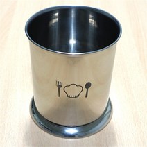 키친프리 스텐 받침 물빠짐 수저통, 중형