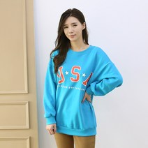 펀한사이즈 여성용 USA 기모 맨투맨