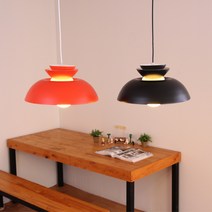 DESIGNFARM 피나투보1등 식탁조명 인테리어 포인트 예쁜조명 펜던트 조명, B-2.피나투보(레드) LED벌브램프(전구색1개포함)