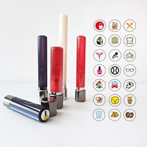 퍼니맨 S-C1 쿠폰도장 스탬프, (8mm)가옥네이비-폰트A, 빨강잉크