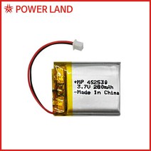 MP 452530 3.7V 280mAh 리튬폴리머/배터리/충전지, 1개