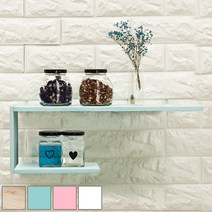 우덴우드 다용도 원목 벽선반 벽걸이선반, 18_계단 민트