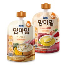 [매일유업] 맘마밀 안심이유식 6개월 단호박소고기/사과와고구마퓨레/바나나와단호박퓨레 10팩 혼합, 사과와 고구마 퓨레 5팩+단호박과 소고기 5팩