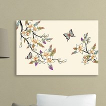 꾸밈 cw827-행운의동양화꽃중형노프레임 액자, 7타입