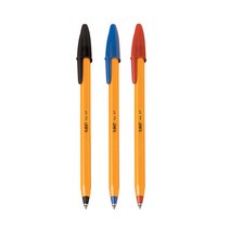 BIC 오렌지 볼펜 1타스, 적색, 12개입