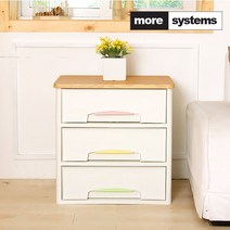 모아시스템즈 우드 베이비 수납장 3단 일반3단 플라스틱서랍장