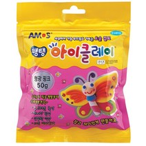 아모스 아이클레이 50g 지퍼팩 클레이, 형광핑크, 1개