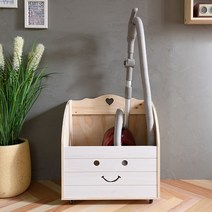 꿈이있는나무 스마일청소기보관함 청소기보관함, 대형 화이트