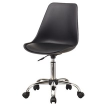 블랑누보 솔리드 회전 사무실 서재 1인용 싱글 의자, 블랙