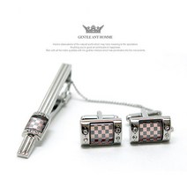 젠틀안트 명품넥타이핀 커프스버튼 커프스링크 세트 GR08-1D825 핑크