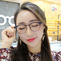 실버글라스 하금테 블랙 청광차단안경(라식 라섹 무도수 동그리안경 시력보호)