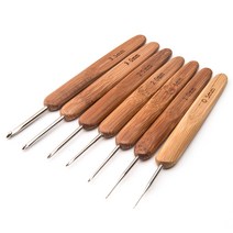 명품실 대나무손잡이코바늘 부자재, 1개