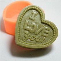 지안네이처 1구비누몰드 비누틀, 아이러브유하트90g