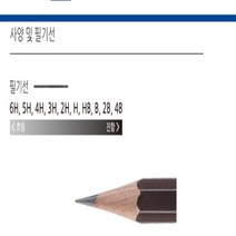 아주문구 더존연필 미술용 제도용, 1팩, 4H제도용연필12자루