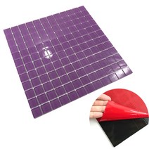 중앙데코 접착식 모자이크타일 스티커, 64.글라스 23mm 단색샤인보라 (스티커)