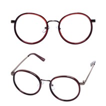 나야스타일 원형 라운드 메탈콤비 솔텍스 안경테