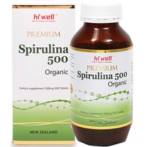 뉴질랜드 하이웰 Hiwell 스피루리나 Spirulina 500mg 500정 1통