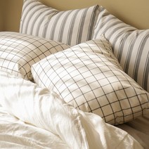 [포홈] 모노시리즈 베이지체크 베개커버(50X70)