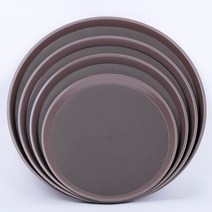 진성울트라 국산 논슬립 미끄럼방지 원형쟁반 트레이(식당 가정 레스토랑 등 다양한 장소), 밤색