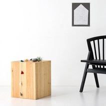마켓비 PINE 원목스툴 45, 단일옵션