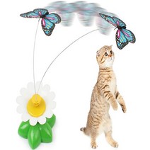 루리펫 자동 회전 움직이는 나비 고양이 장난감, 랜덤발송, 1개