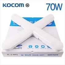 국내산 LED 십자등 70W 주광색 KS인증 주방등/사무실 교체용 / 코콤