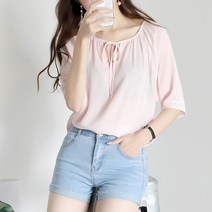 마이너스2인치 여성용 리본 블라우스