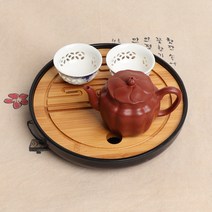 원형 블랙 미니 찻상 小