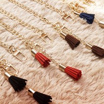 일폰단심 링킹체인태슬 핸드백줄, 실버체인+브라운태슬+B형고리, 110선